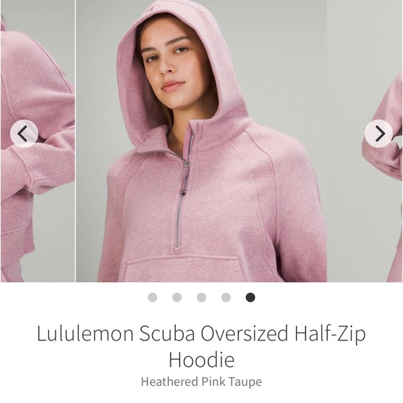 Lululemon scuba oversized half zip hoodie Heathered Pink Taupe Sz XS/S - Picture 2 of 10